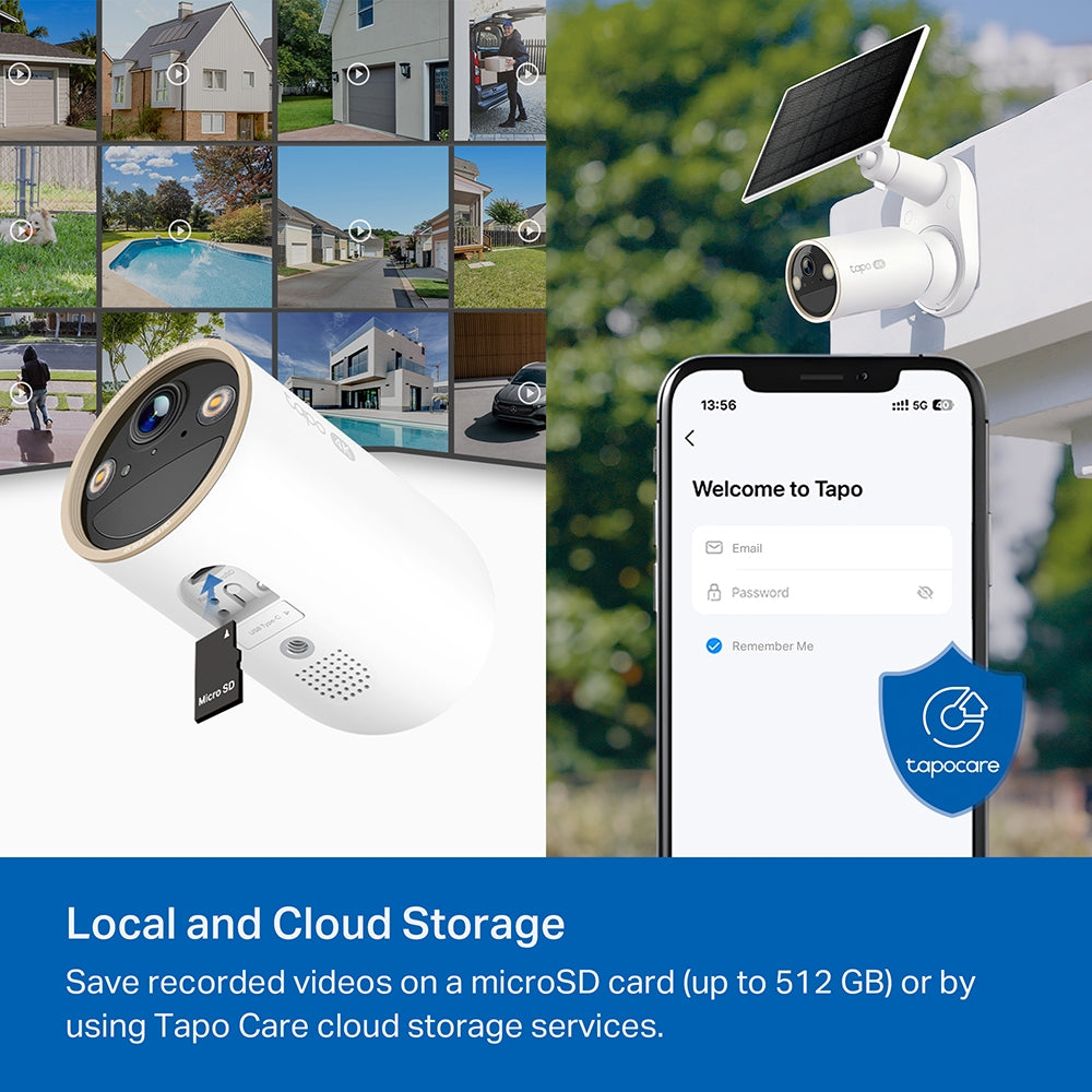 TP-Link Tapo C460 KIT ชุดกล้องวงจรปิดคมชัด 4K 8MP พร้อมแผงโซลาร์เซลล์ Solar-Powered Security Camera Kit มี AI ตรวจจับ