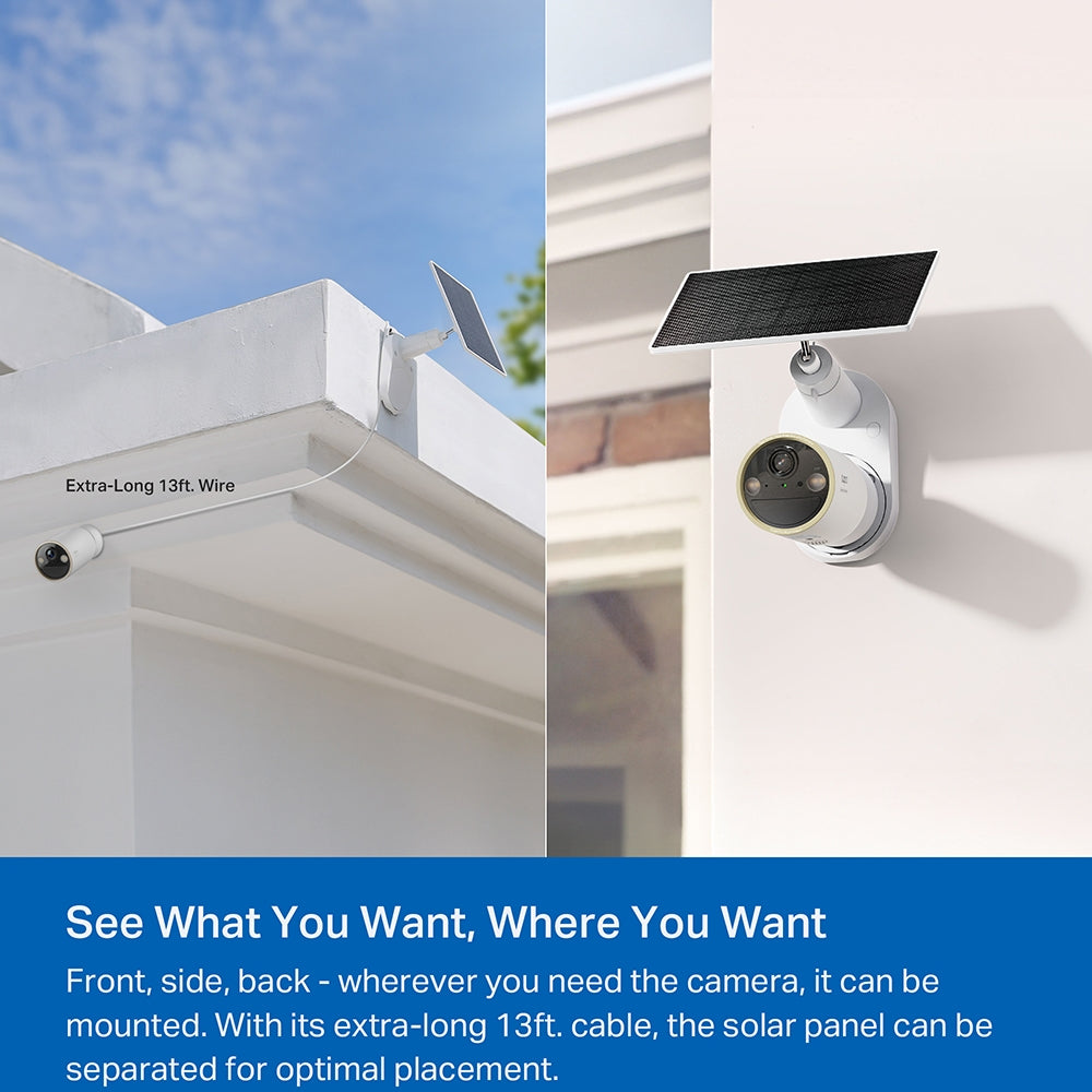 TP-Link Tapo C460 KIT ชุดกล้องวงจรปิดคมชัด 4K 8MP พร้อมแผงโซลาร์เซลล์ Solar-Powered Security Camera Kit มี AI ตรวจจับ