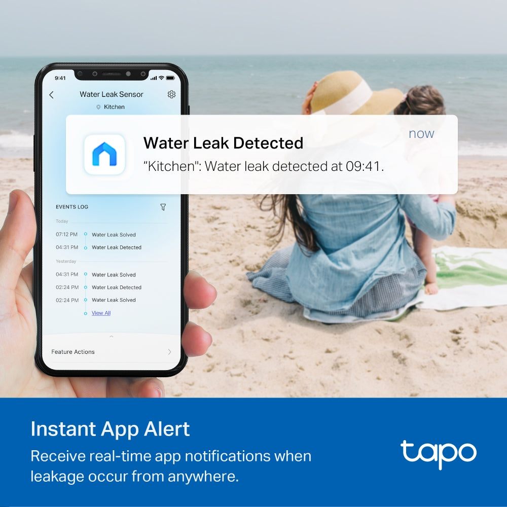 TP-Link Tapo T300 เซ็นเซอร์ตรวจจับน้ำรั่วอัจฉริยะ Smart Water Leak Sensor ใช้คู่กับ Tapo Hub รับประกัน 2 ปี