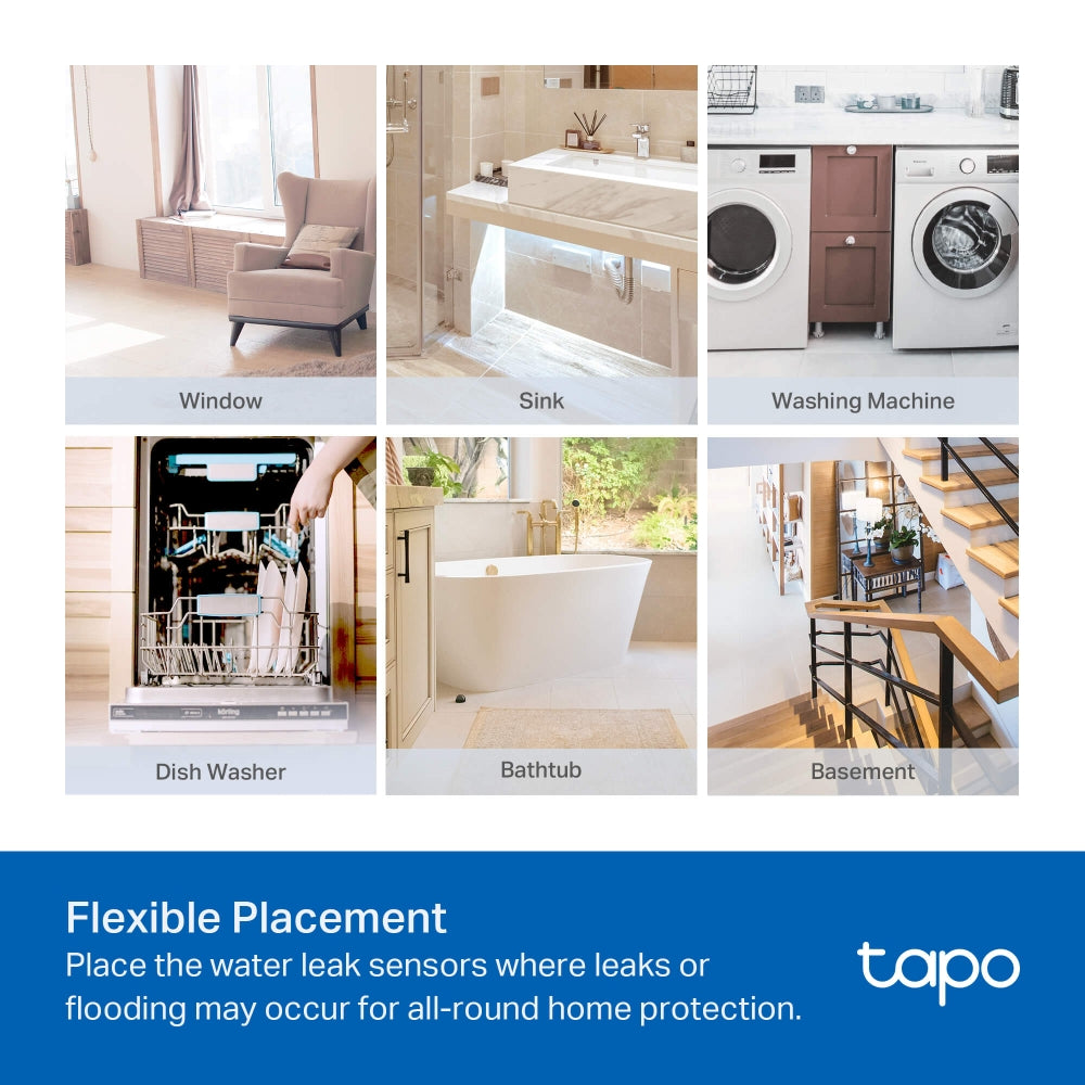 TP-Link Tapo T300 เซ็นเซอร์ตรวจจับน้ำรั่วอัจฉริยะ Smart Water Leak Sensor ใช้คู่กับ Tapo Hub รับประกัน 2 ปี