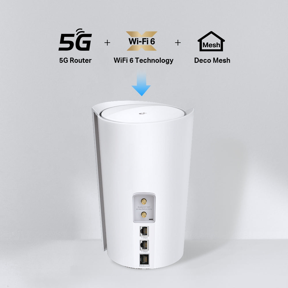 TP-Link Deco X50-5G เราเตอร์ใส่ซิม 5G AX3000 Whole Home Mesh WiFi 6 Gateway ใส่ SIM Card ก็เพลินกับเครือข่าย 5G ได้ทันที