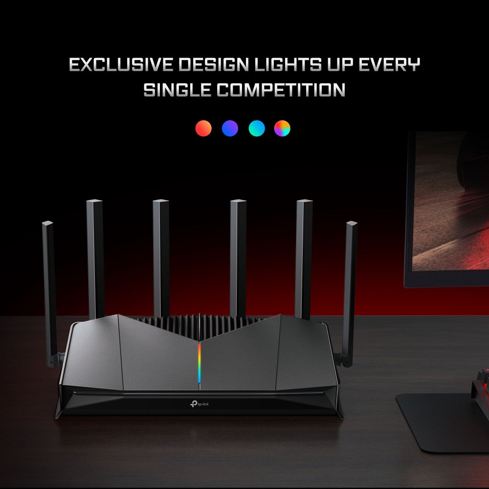 TP-Link Archer GE400 ┃WiFi 7 Gaming Router┃เราเตอร์ไวไฟ7 ┃เราเตอร์สำหรับเล่นเกม┃BE6500 Dual-Band Wi-Fi 7 Gaming Router