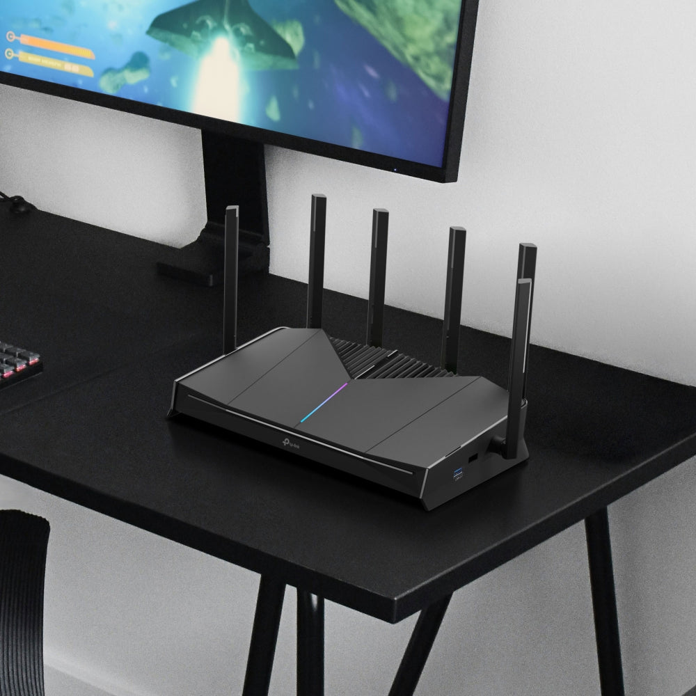TP-Link Archer GE400 ┃WiFi 7 Gaming Router┃เราเตอร์ไวไฟ7 ┃เราเตอร์สำหรับเล่นเกม┃BE6500 Dual-Band Wi-Fi 7 Gaming Router