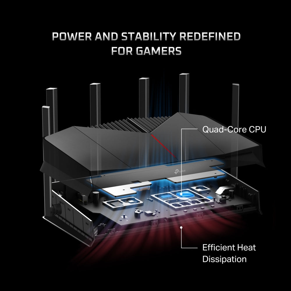 TP-Link Archer GE400 ┃WiFi 7 Gaming Router┃เราเตอร์ไวไฟ7 ┃เราเตอร์สำหรับเล่นเกม┃BE6500 Dual-Band Wi-Fi 7 Gaming Router