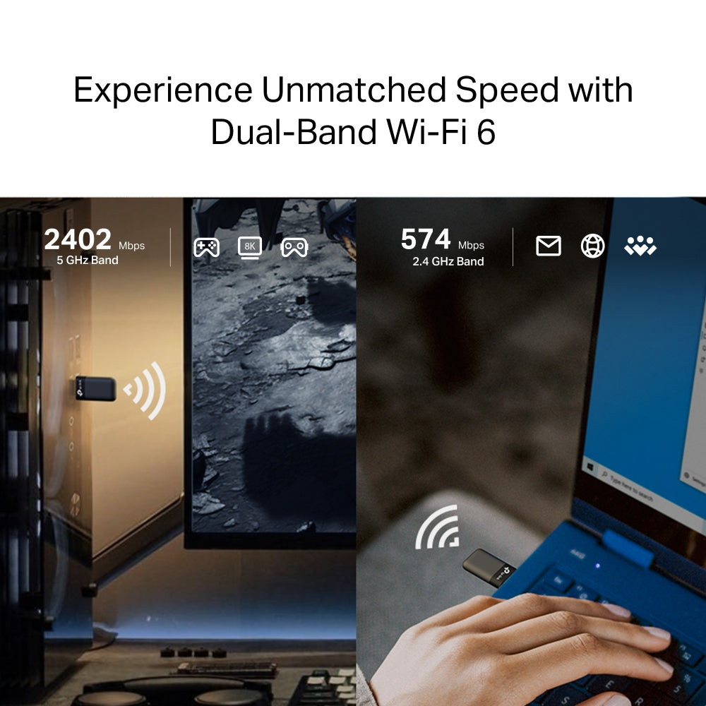 TP-Link Archer TX50U อะแดปเตอร์ Wi-Fi USB 6 AX3000 แบบ Dual Band รับประกันแบบ Limited Lifetime