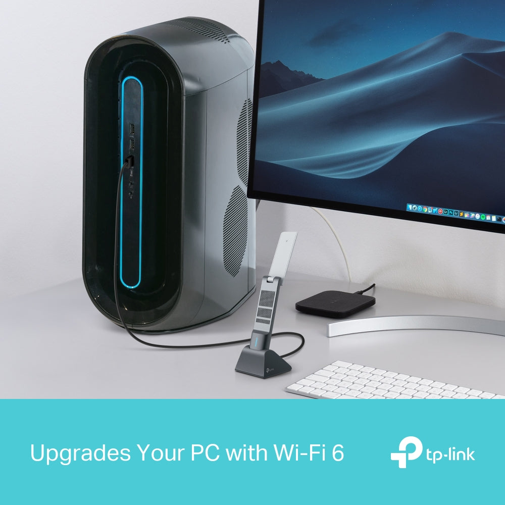 TP-Link Archer TX50UH ยูเอสบีอะแดปเตอร์ไวไฟ6 WiFi6 AX3000 High Gain Wireless USB Adapter รับส่งข้อมูลได้รวดเร็ว USB 3.0