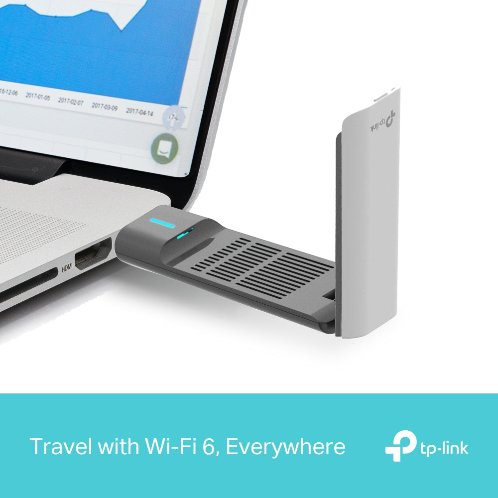 TP-Link Archer TX50UH ยูเอสบีอะแดปเตอร์ไวไฟ6 WiFi6 AX3000 High Gain Wireless USB Adapter รับส่งข้อมูลได้รวดเร็ว USB 3.0