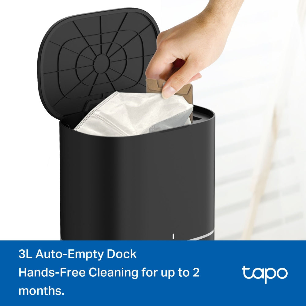 TP-Link Tapo RV30 Max Plus หุ่นยนต์ดูดฝุ่น 5300Pa Hyper Suction Robot Vacuum & Mop + Smart Auto-Empty Dock รับประกัน 1 ปี