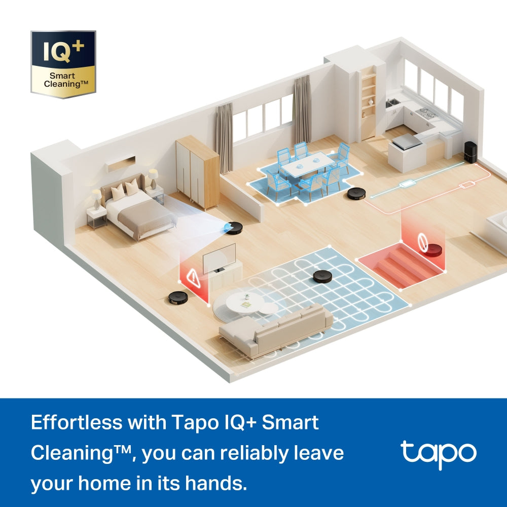 TP-Link Tapo RV30 Max Plus หุ่นยนต์ดูดฝุ่น 5300Pa Hyper Suction Robot Vacuum & Mop + Smart Auto-Empty Dock รับประกัน 1 ปี