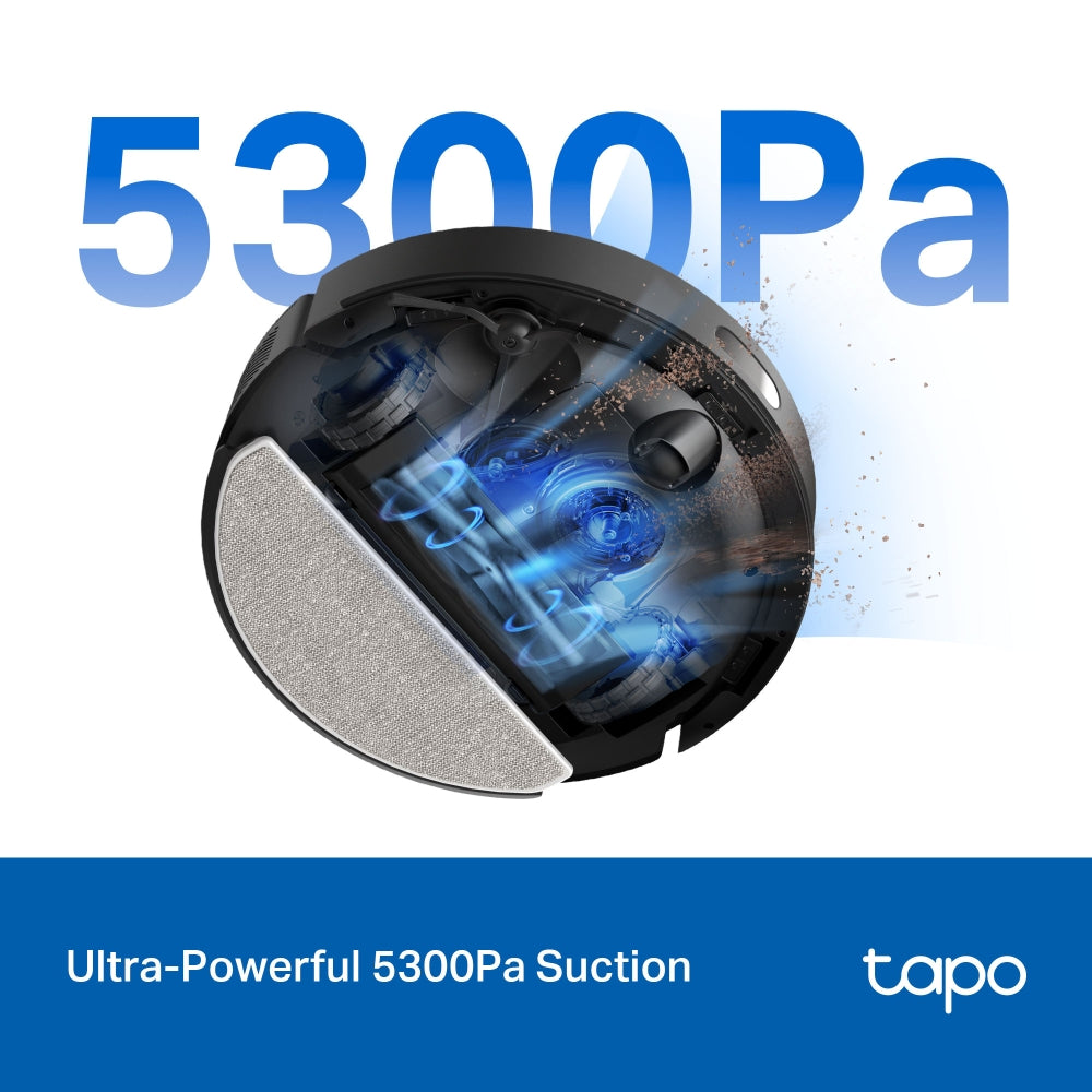 TP-Link Tapo RV30 Max Plus หุ่นยนต์ดูดฝุ่น 5300Pa Hyper Suction Robot Vacuum & Mop + Smart Auto-Empty Dock รับประกัน 1 ปี