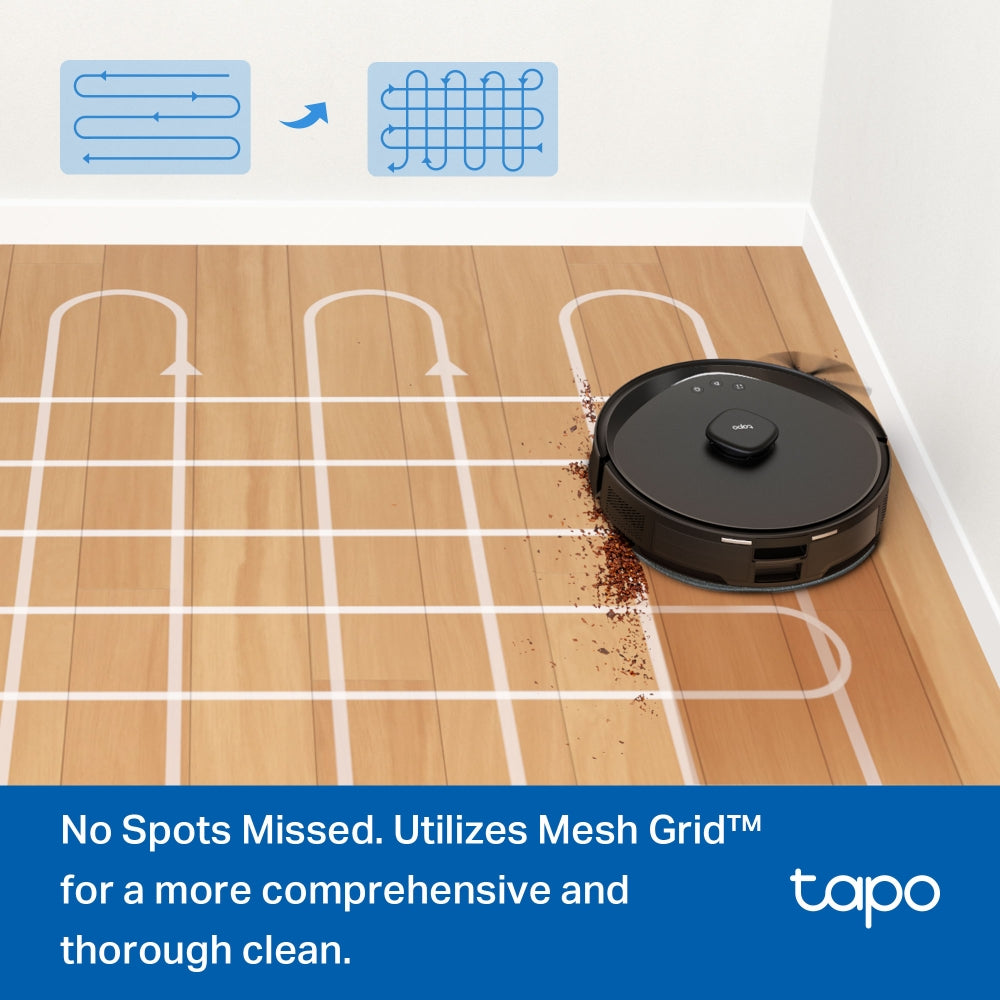 TP-Link Tapo RV30 Max Plus หุ่นยนต์ดูดฝุ่น 5300Pa Hyper Suction Robot Vacuum & Mop + Smart Auto-Empty Dock รับประกัน 1 ปี