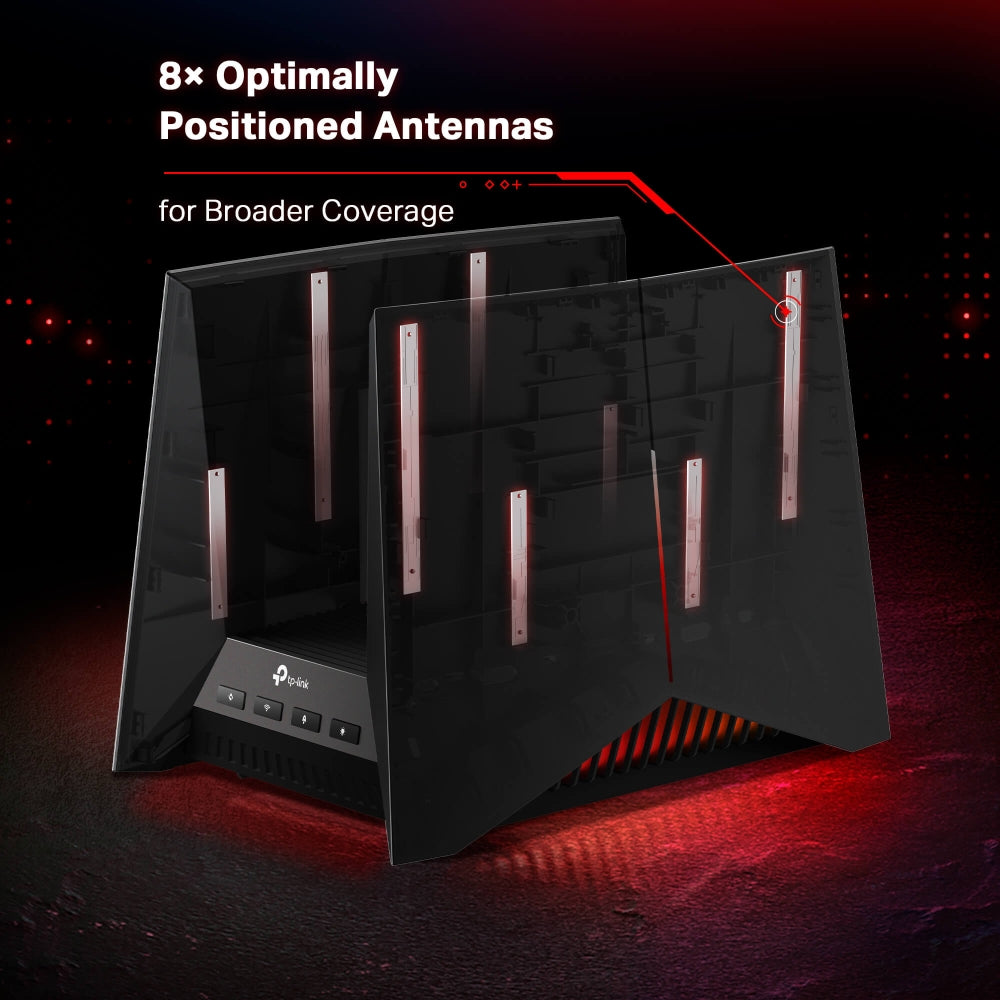 TP-Link Archer GE800 เราเตอร์ไวไฟ 7 BE19000 Tri-Band Wi-Fi 7 Gaming Router พร้อมพอร์ต Gaming และไฟ RGB