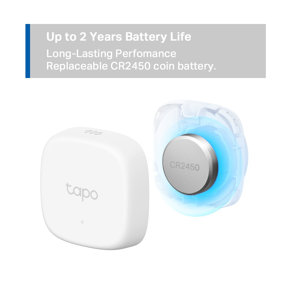 TP-Link Tapo T310 เครื่องวัดอุณหภูมิและความชื้นอัจฉริยะ Smart Temperature & Humidity Sensor แจ้งเตือนผ่าน App ประกัน2ปี