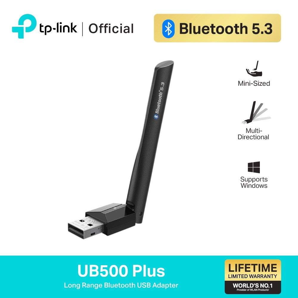 TP-Link UB500 Plus USB Adapter, Bluetooth 5.3 Long Range Bluetooth USB Adapter, Limited Lifetime Warranty